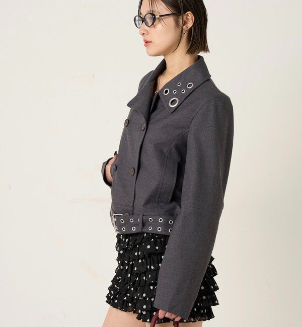  「TRアイレットショートPジャケット」|ブルゾン・スタジャン|