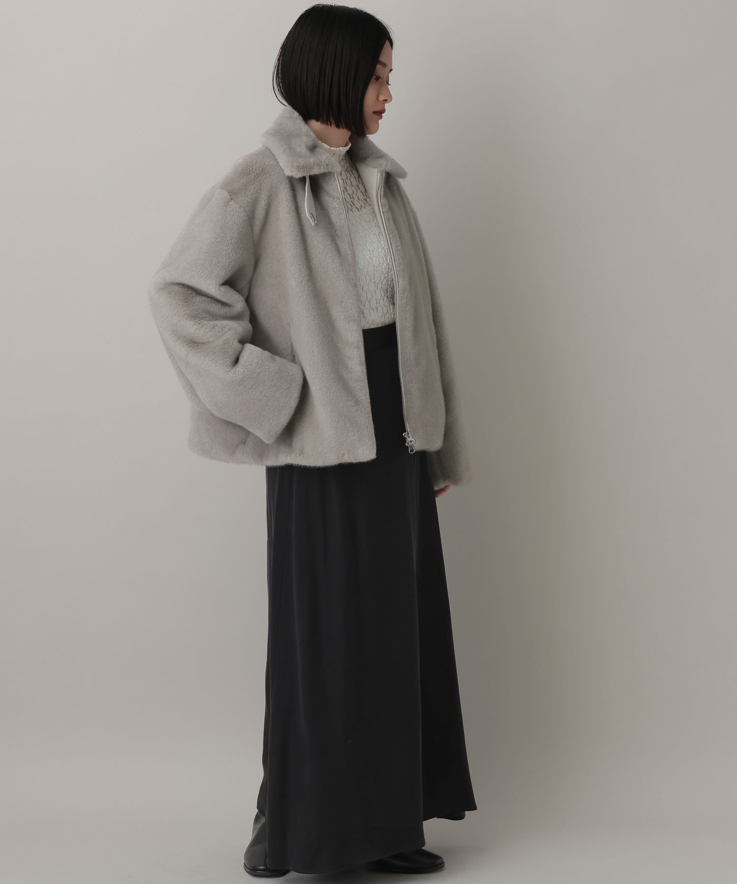 A part by 「ハイネックレースカットプルオーバー_長袖」|Tシャツ・カットソー|