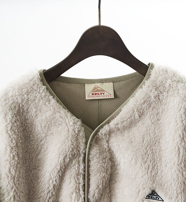 ABAHOUSE「【KELTY / ケルティ】別注 ノーカラー フリース ボア オーバーサイズ ブ」|ブルゾン・スタジャン|