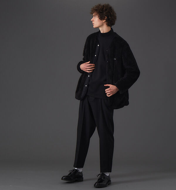 ABAHOUSE「【KELTY / ケルティ】別注 ノーカラー フリース ボア オーバーサイズ ブ」|ブルゾン・スタジャン|