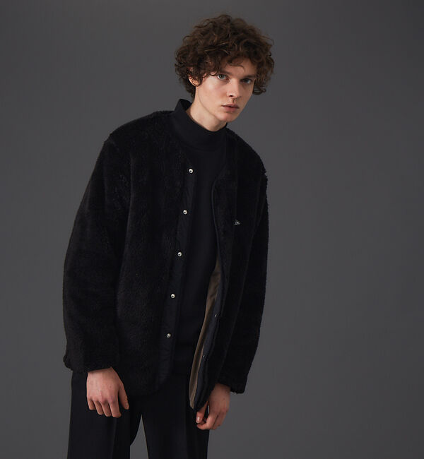 ABAHOUSE「【KELTY / ケルティ】別注 ノーカラー フリース ボア オーバーサイズ ブ」|ブルゾン・スタジャン|