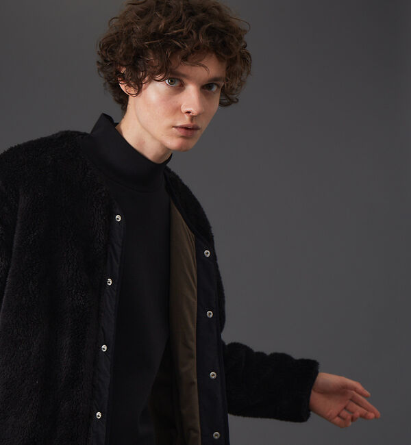 ABAHOUSE「【KELTY / ケルティ】別注 ノーカラー フリース ボア オーバーサイズ ブ」|ブルゾン・スタジャン|