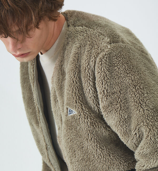 ABAHOUSE「【KELTY / ケルティ】別注 ノーカラー フリース ボア オーバーサイズ ブ」|ブルゾン・スタジャン|