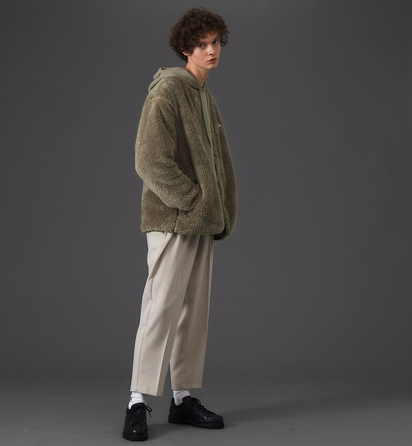 ABAHOUSE「【KELTY / ケルティ】別注 ノーカラー フリース ボア オーバーサイズ ブ」|ブルゾン・スタジャン|