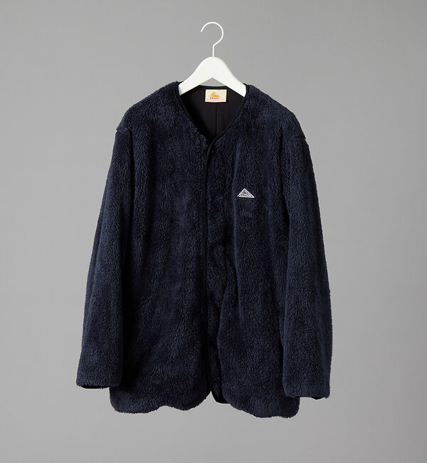 ABAHOUSE「【KELTY / ケルティ】別注 ノーカラー フリース ボア オーバーサイズ ブ」|ブルゾン・スタジャン|ネイビー