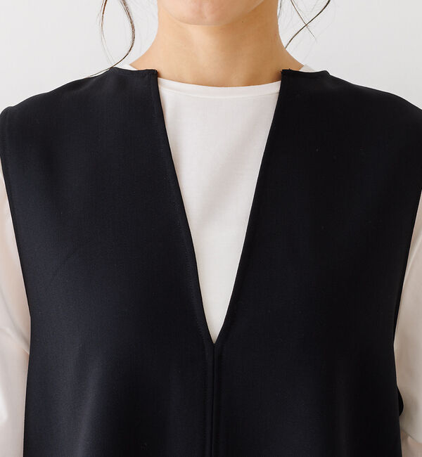 abahouse mavie「【セットアップ対応】ダブルクロスオーバーベスト」|ベスト・ジレ|