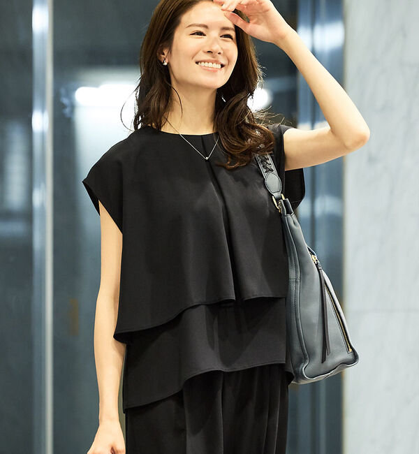 abahouse mavie「【エニデイカセット・サマー】ジョーゼットタックフレアーブラウス」|シャツ・ブラウス|