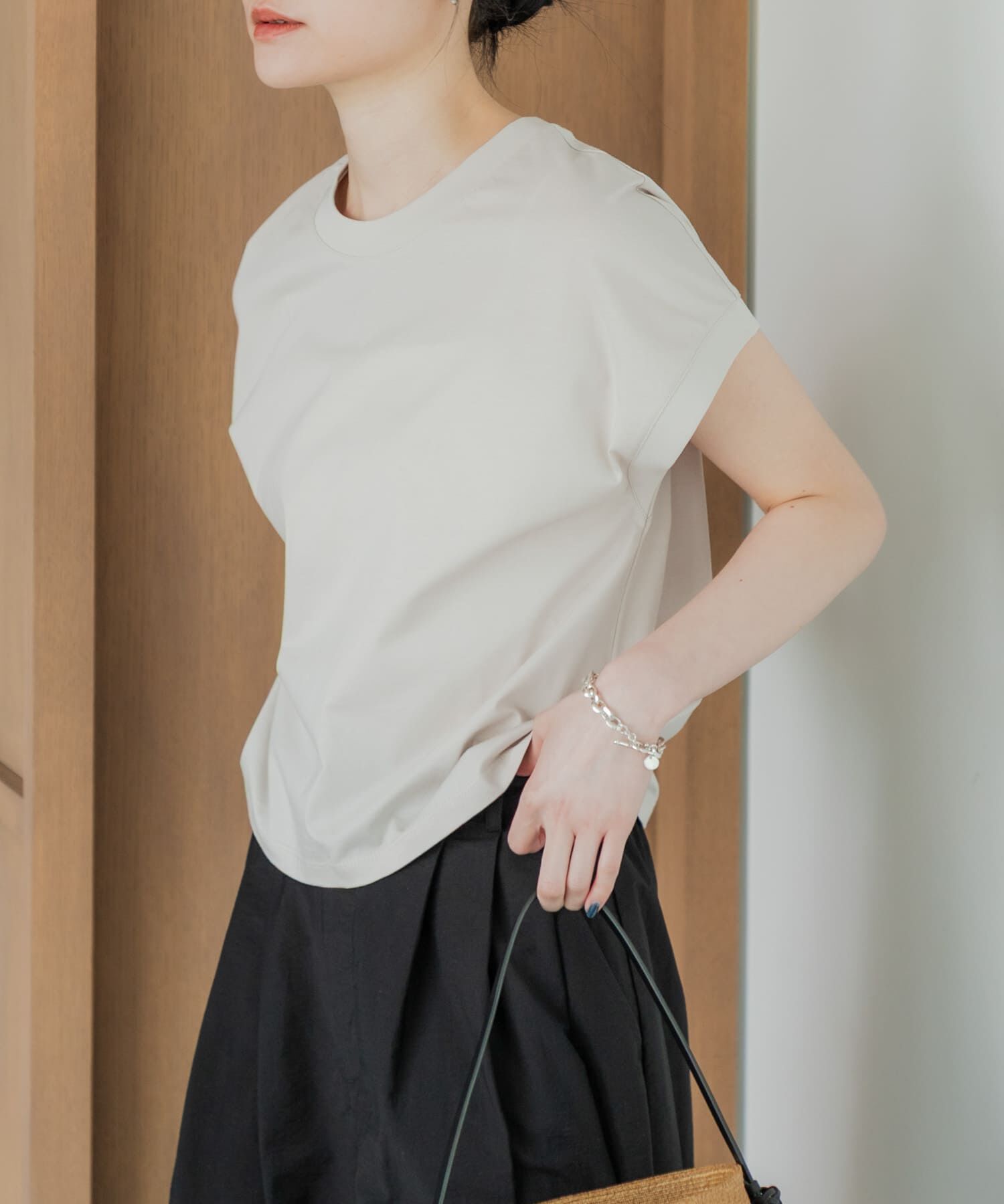 URBAN RESEARCH「スーピマコットンフレンチスリーブカットソー」|Tシャツ・カットソー|