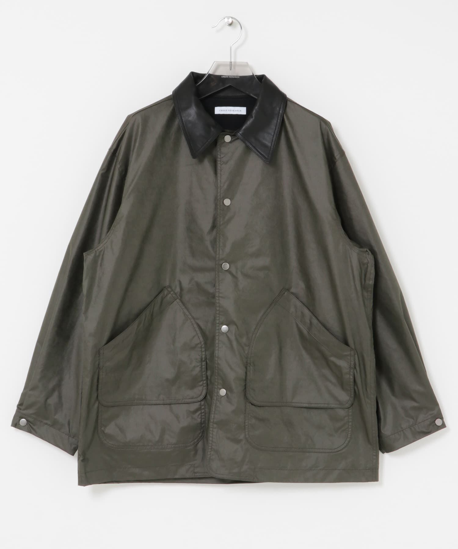 URBAN RESEARCH「NYLON HUNTING JACKET」|ノーカラーコート|