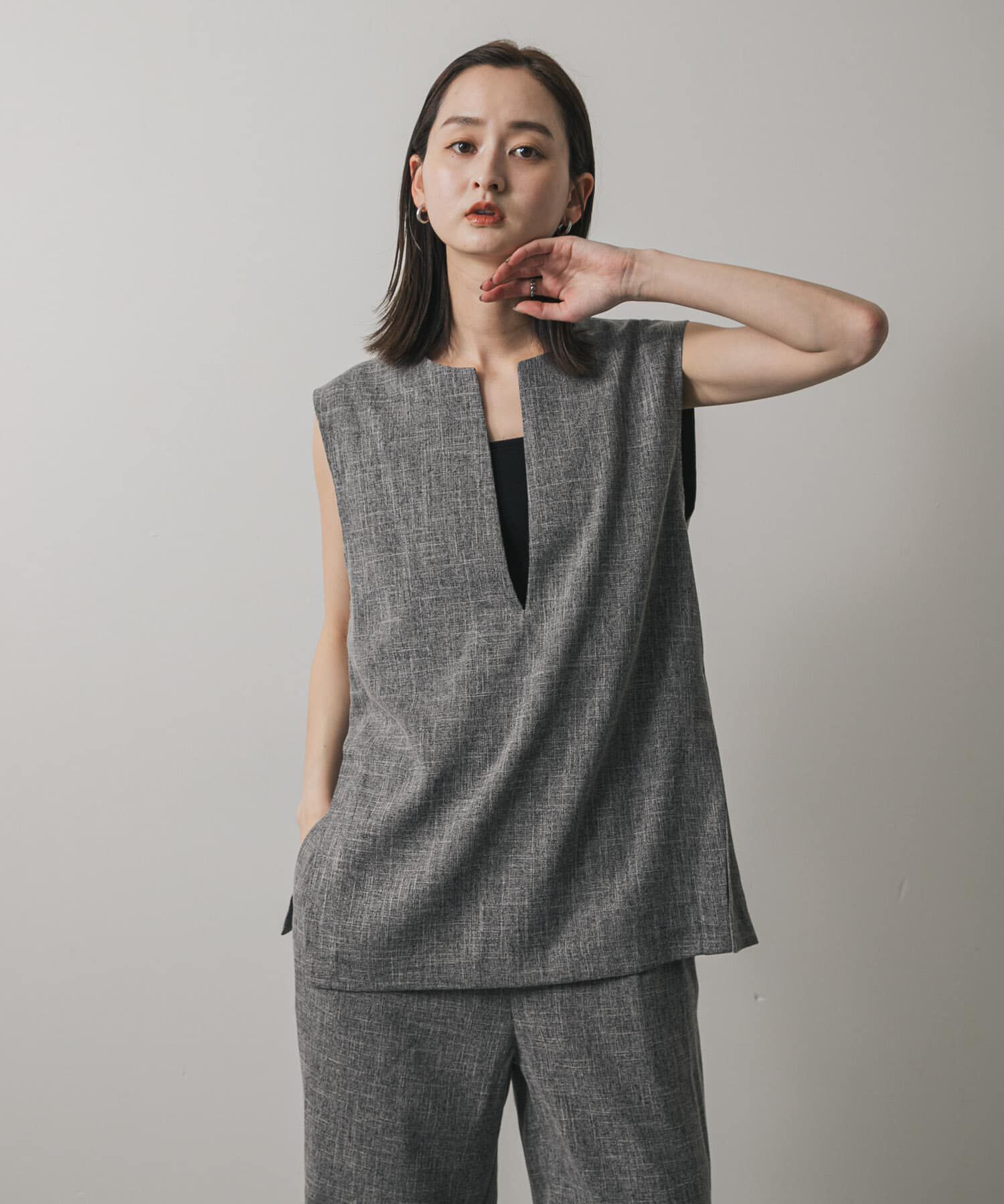 SENSE OF PLACE by URBAN RESEARCH「スキッパーツイードベスト」|ベスト・ジレ|