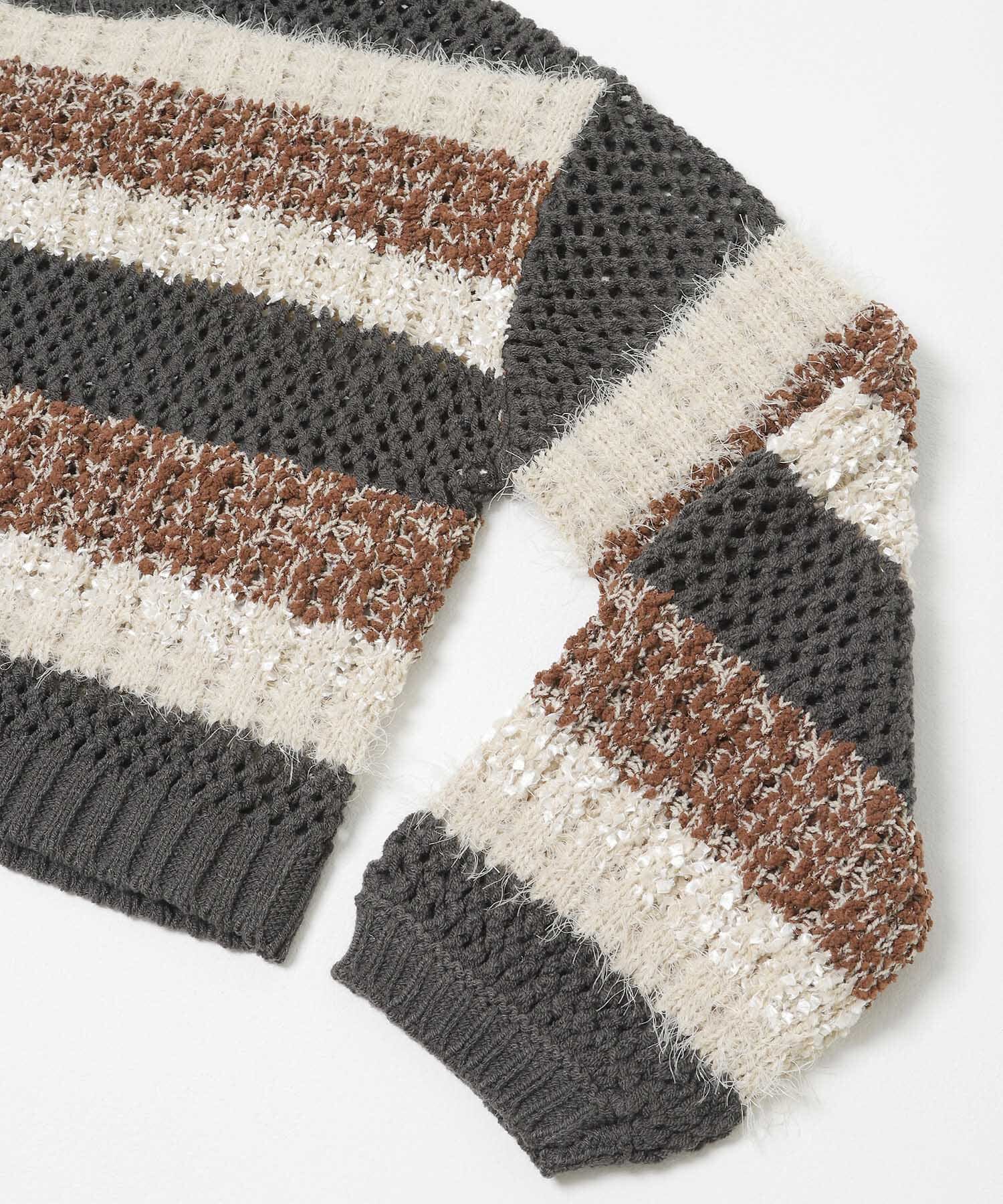 SENSE OF PLACE by URBAN RESEARCH「『洗濯可』ミックスヤーンワイドボーダーニット」|ニット・セーター|