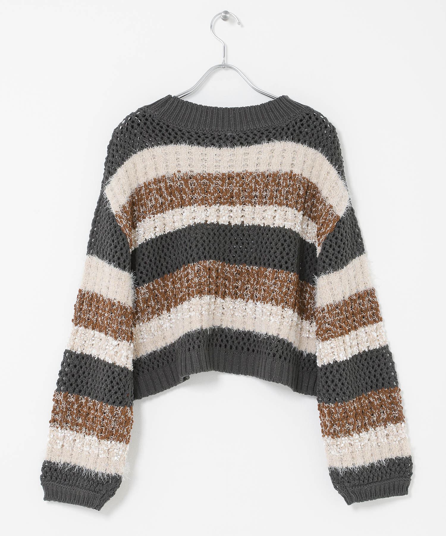 SENSE OF PLACE by URBAN RESEARCH「『洗濯可』ミックスヤーンワイドボーダーニット」|ニット・セーター|