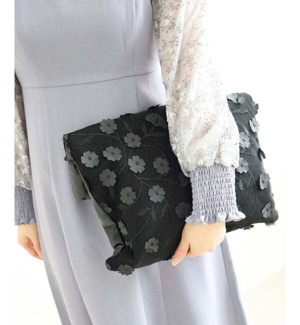 le.coeur blanc「チュールフラワーシンプルトート」|トートバッグ|