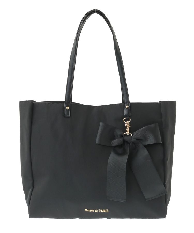 Maison de FLEUR「リボンチャーム付き3ルームトートバッグ」|トートバッグ|