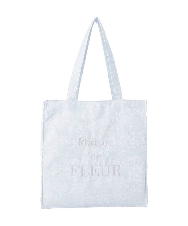 Maison de FLEUR「ブランドロゴ刺繍ジャカードスクエアトート」|トートバッグ|