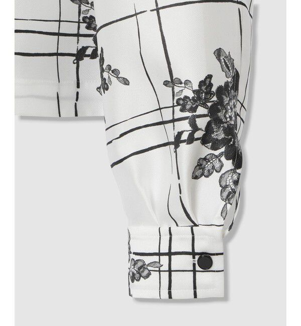 LOULOU WILLOUGHBY「【LOULOU WILLOUGHBY】SILK COフラワーチェックシャツブラウス」|シャツ・ブラウス|