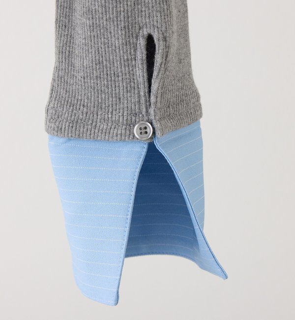  「ロゴ刺繍レイヤードトップス」|プルオーバー|