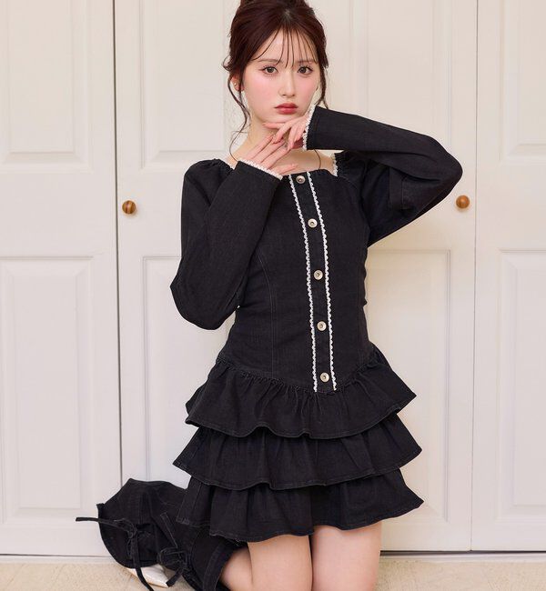  「【Denim Collection】リボンデニムレッグウォーマー」|その他|