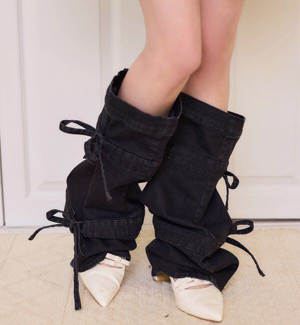  「【Denim Collection】リボンデニムレッグウォーマー」|その他|