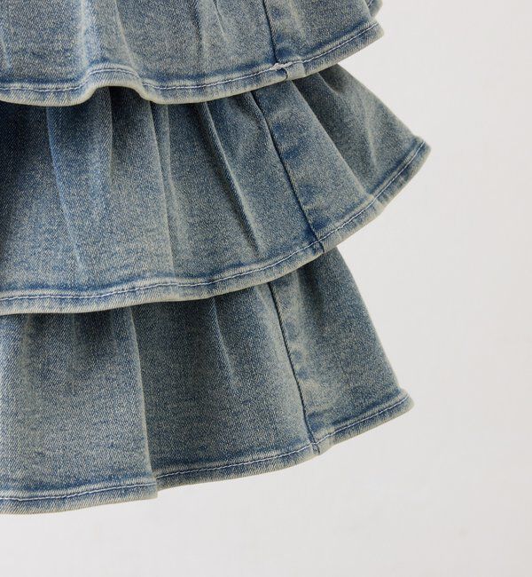  「【Denim Collection】ティアードミニワンピ」|ワンピース|