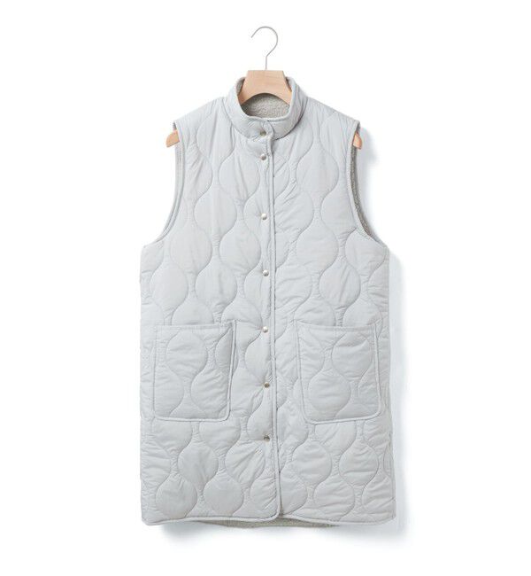 MidiUmi「MidiUmi キルティングリバーシブルベスト」|ベスト・ジレ|ライトグレー