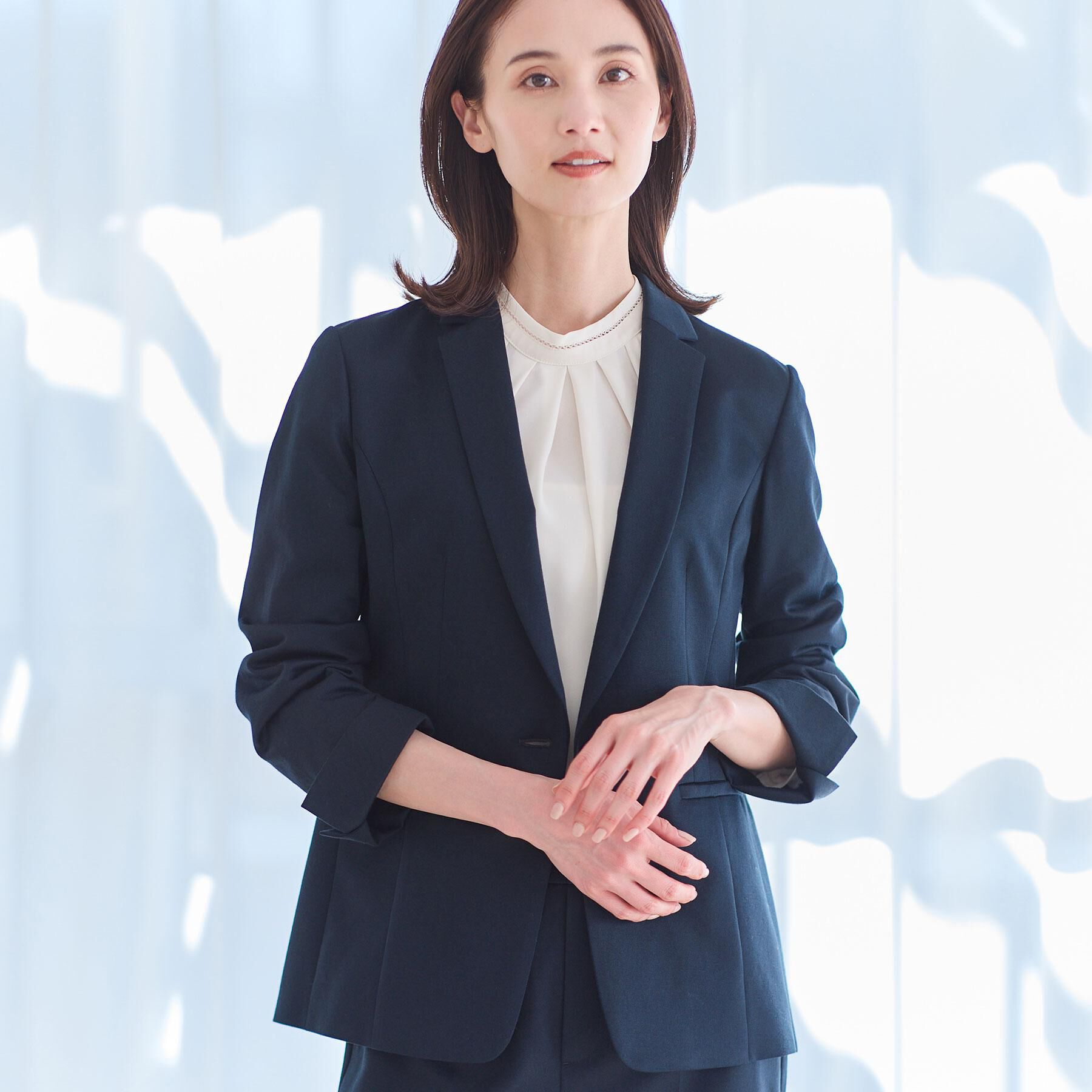 Reflect「【匠シリーズ】匠ジャケット／ロングテーラード」|テーラードジャケット|ネイビー(094)