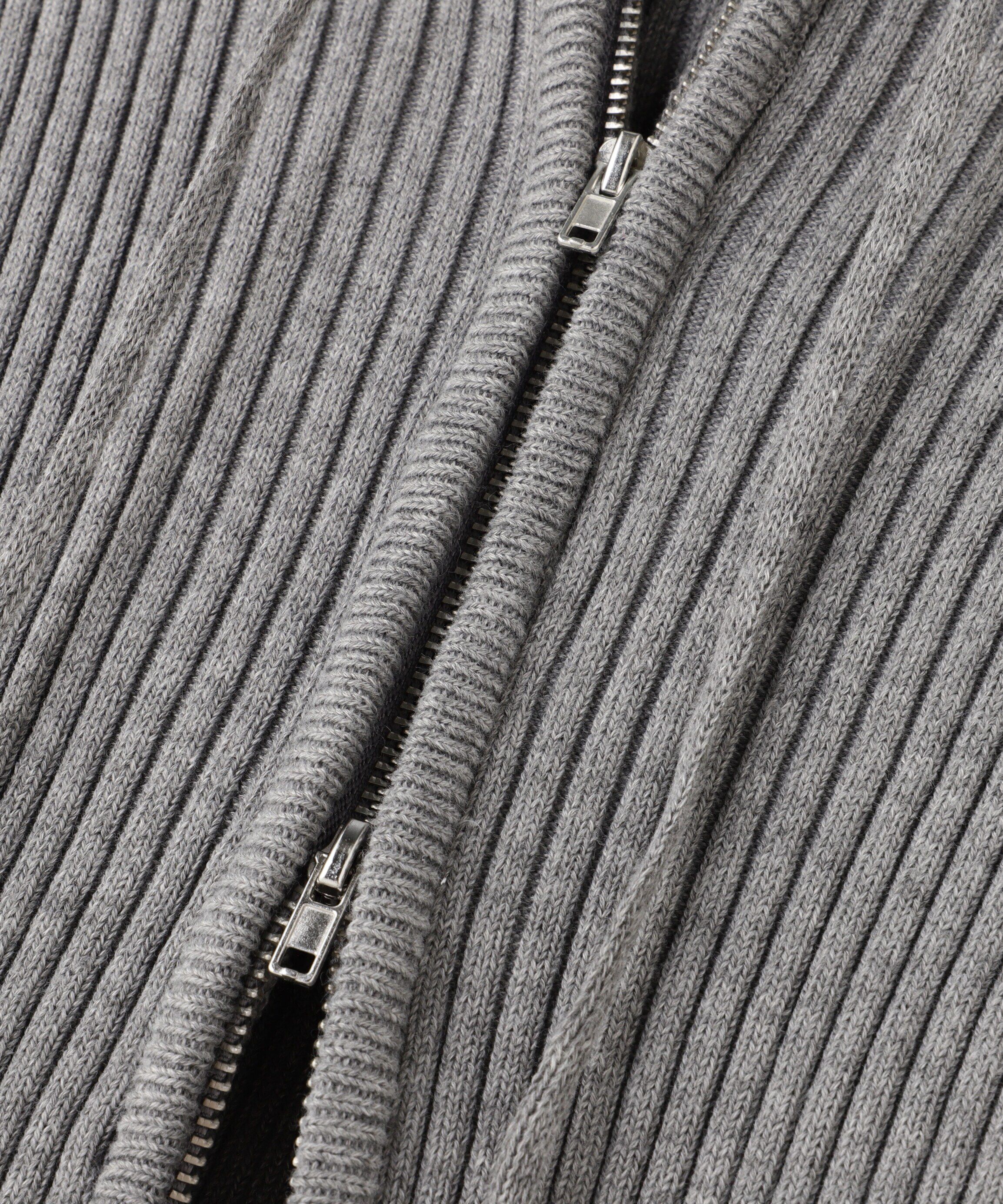  「配色リブショート丈ニットパーカー」|ニット・セーター|