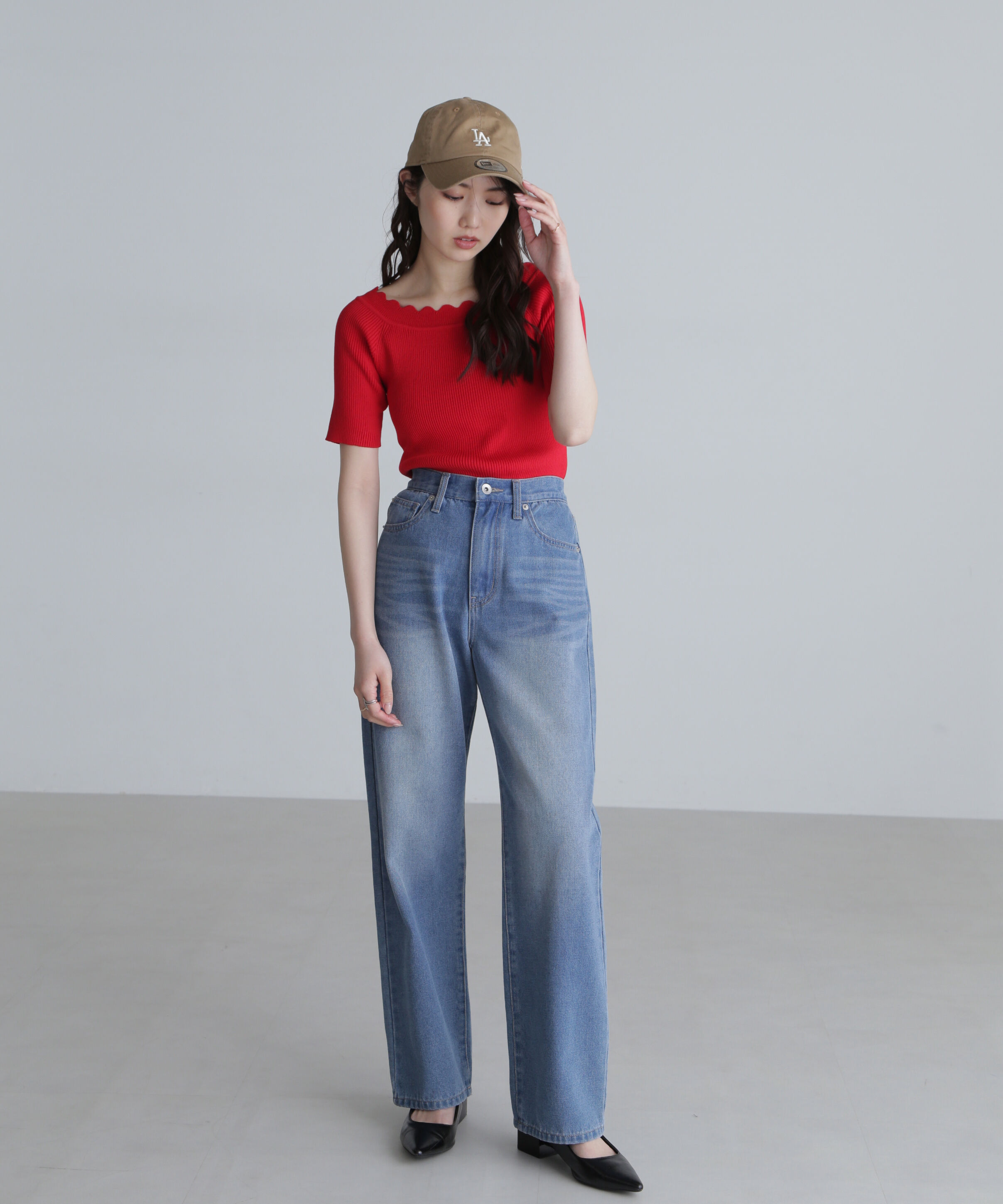  「２ＷＡＹオフショルスカラップニット」|ニット・セーター|