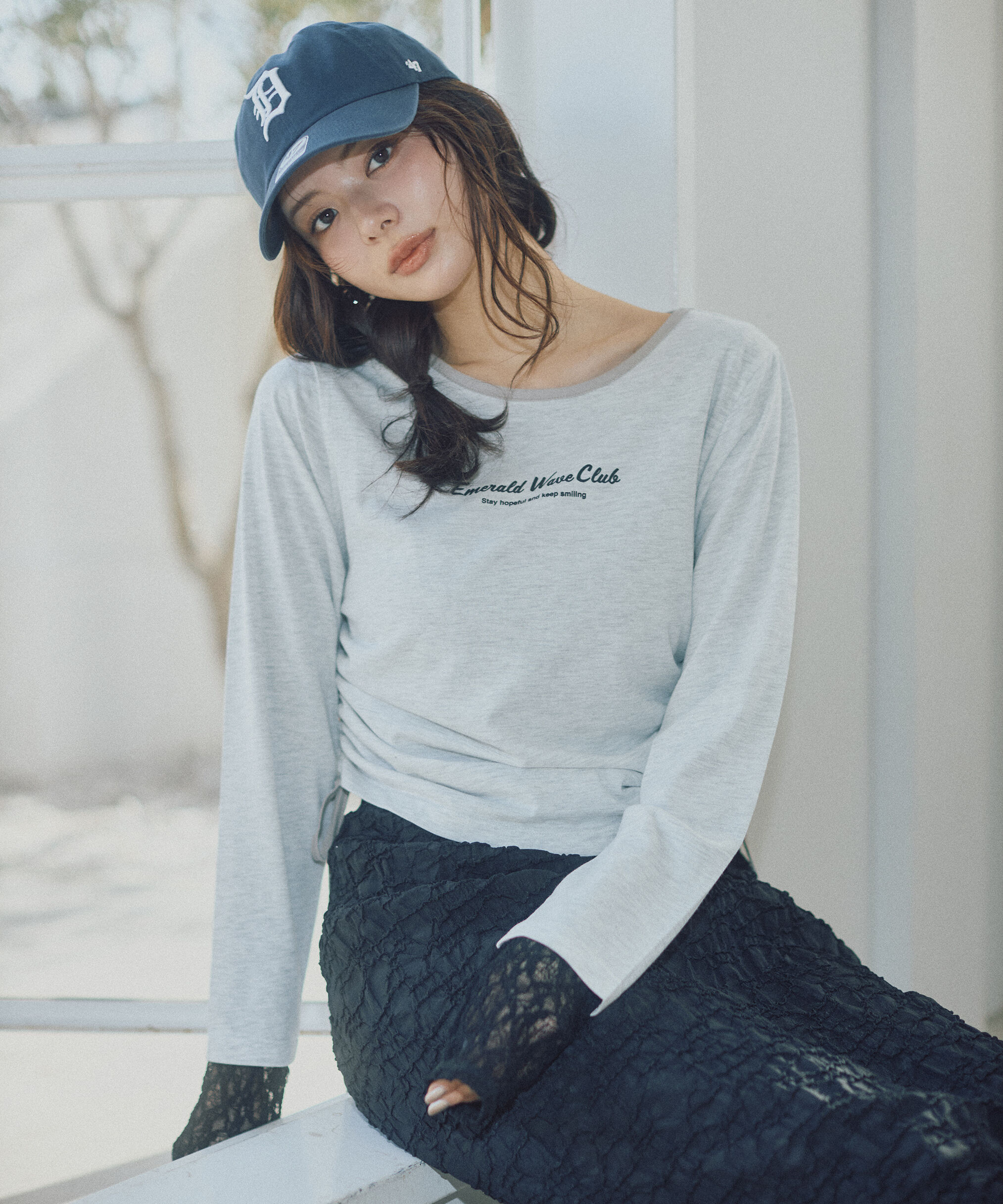 PROPORTION BODY DRESSING「〈a/mie〉ドロストシアートップス　　26SS」|Tシャツ・カットソー|グレー