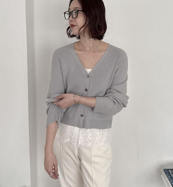 Doux archives「裾レースカーディガン」|カーディガン|