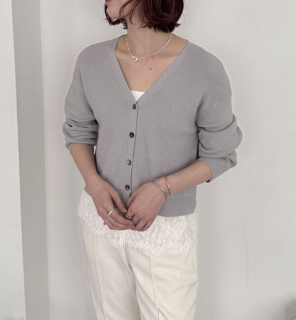 Doux archives「裾レースカーディガン」|カーディガン|