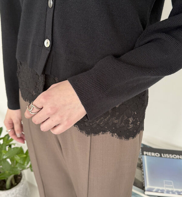 Doux archives「裾レースカーディガン」|カーディガン|