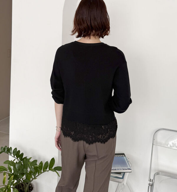 Doux archives「裾レースカーディガン」|カーディガン|
