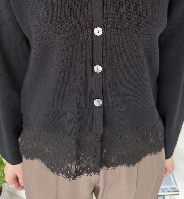 Doux archives「裾レースカーディガン」|カーディガン|