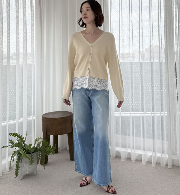 Doux archives「裾レースカーディガン」|カーディガン|
