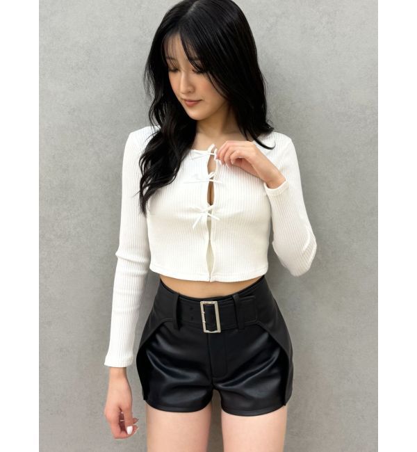 GYDA「2WAYリボンテレコトップス」|Tシャツ・カットソー|