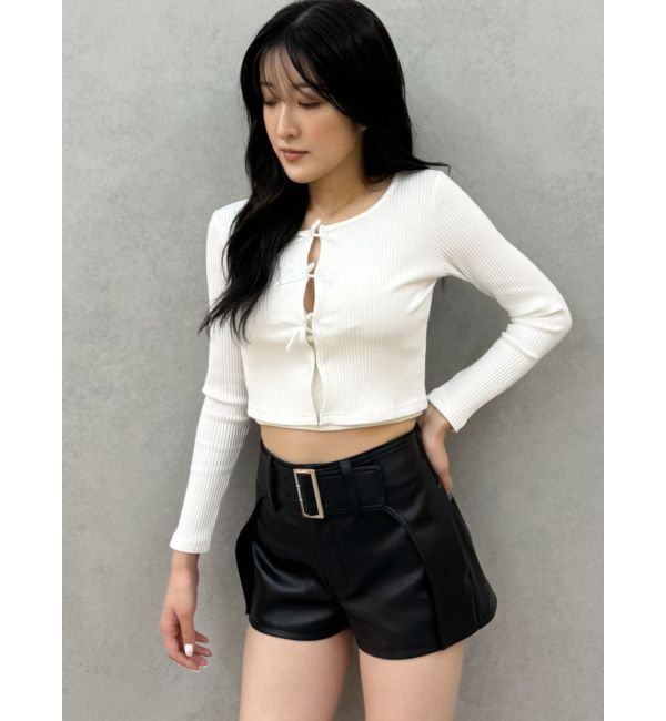 GYDA「2WAYリボンテレコトップス」|Tシャツ・カットソー|