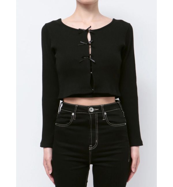 GYDA「2WAYリボンテレコトップス」|Tシャツ・カットソー|