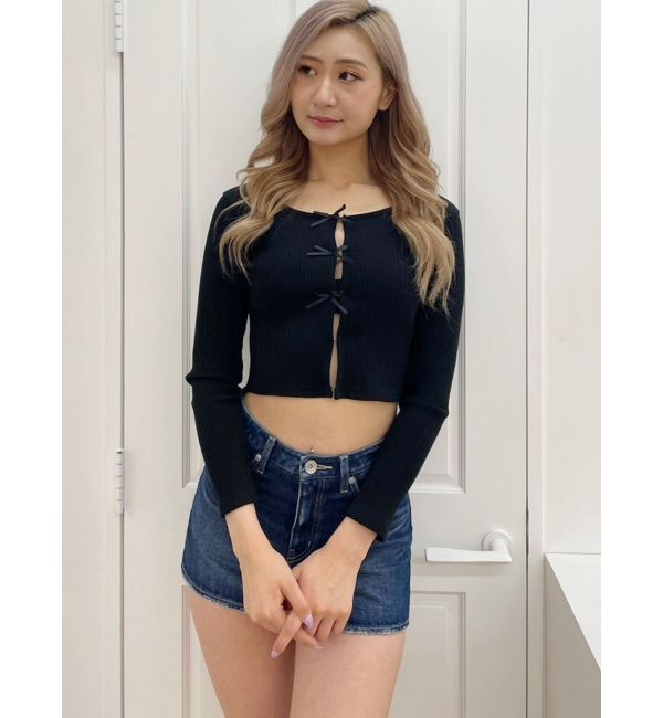 GYDA「2WAYリボンテレコトップス」|Tシャツ・カットソー|