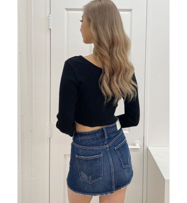 GYDA「2WAYリボンテレコトップス」|Tシャツ・カットソー|