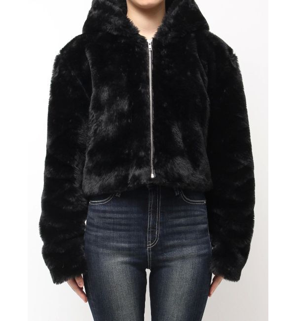 GYDA「GGエコファーショートフードコート」|ダウン|