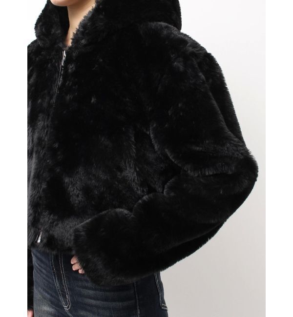 GYDA「GGエコファーショートフードコート」|ダウン|