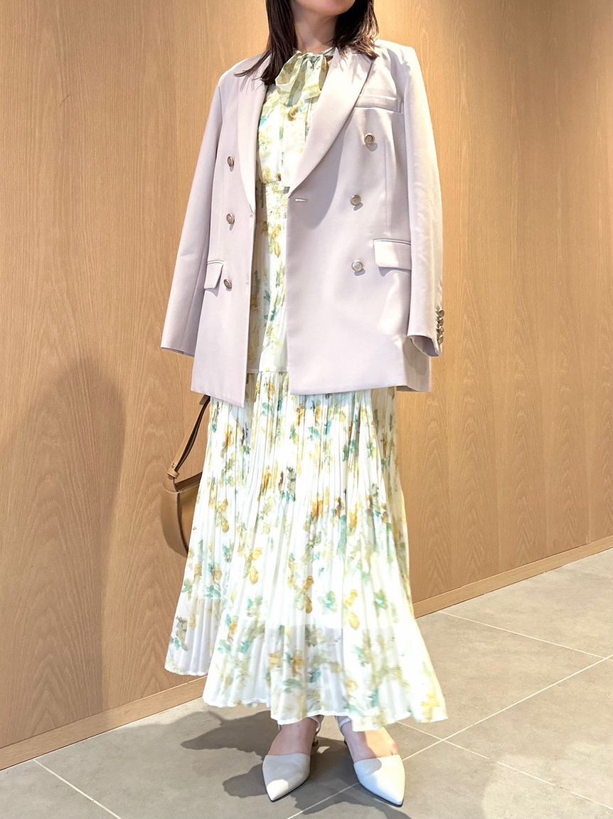 CELFORD「マーブルフラワープリントワンピース」|ワンピース|