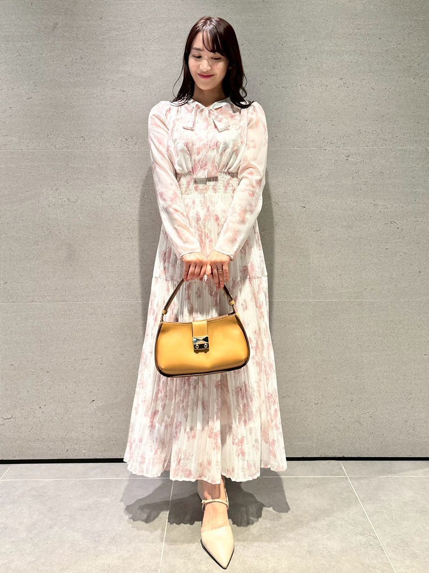 CELFORD「マーブルフラワープリントワンピース」|ワンピース|