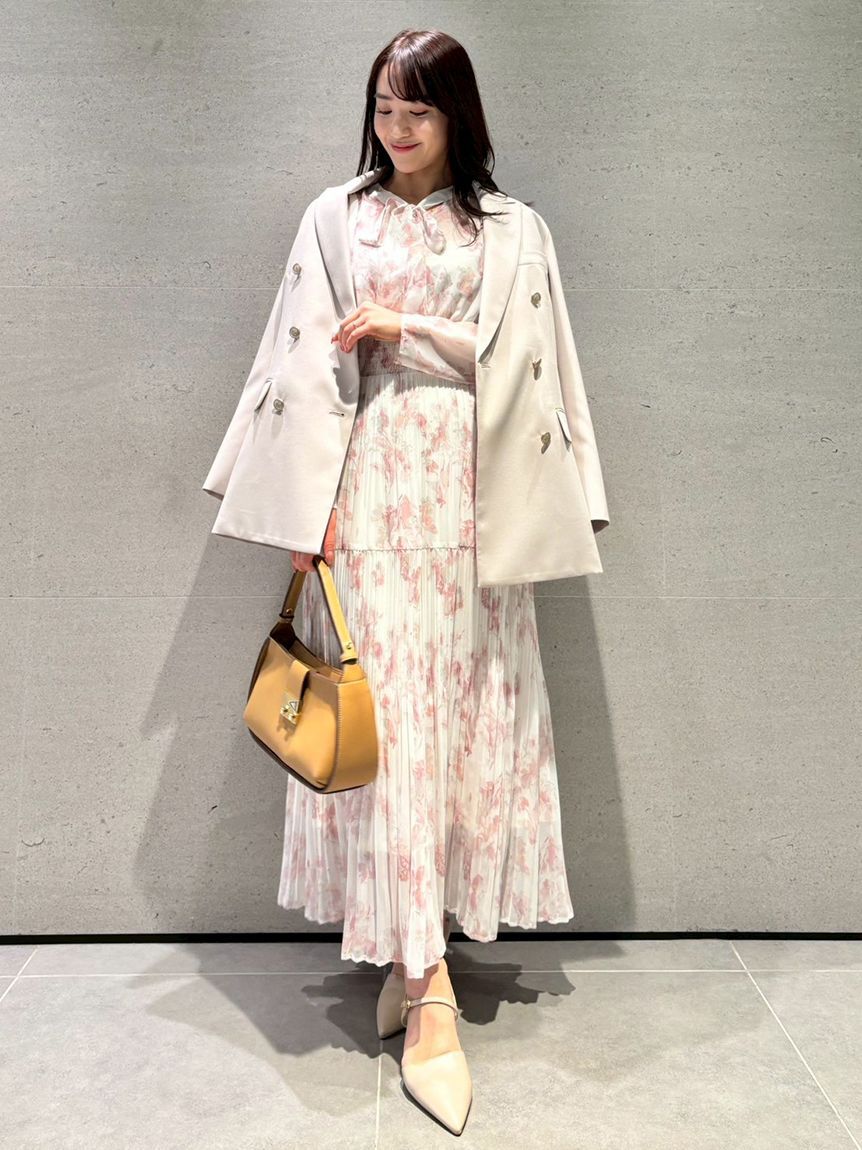 CELFORD「マーブルフラワープリントワンピース」|ワンピース|