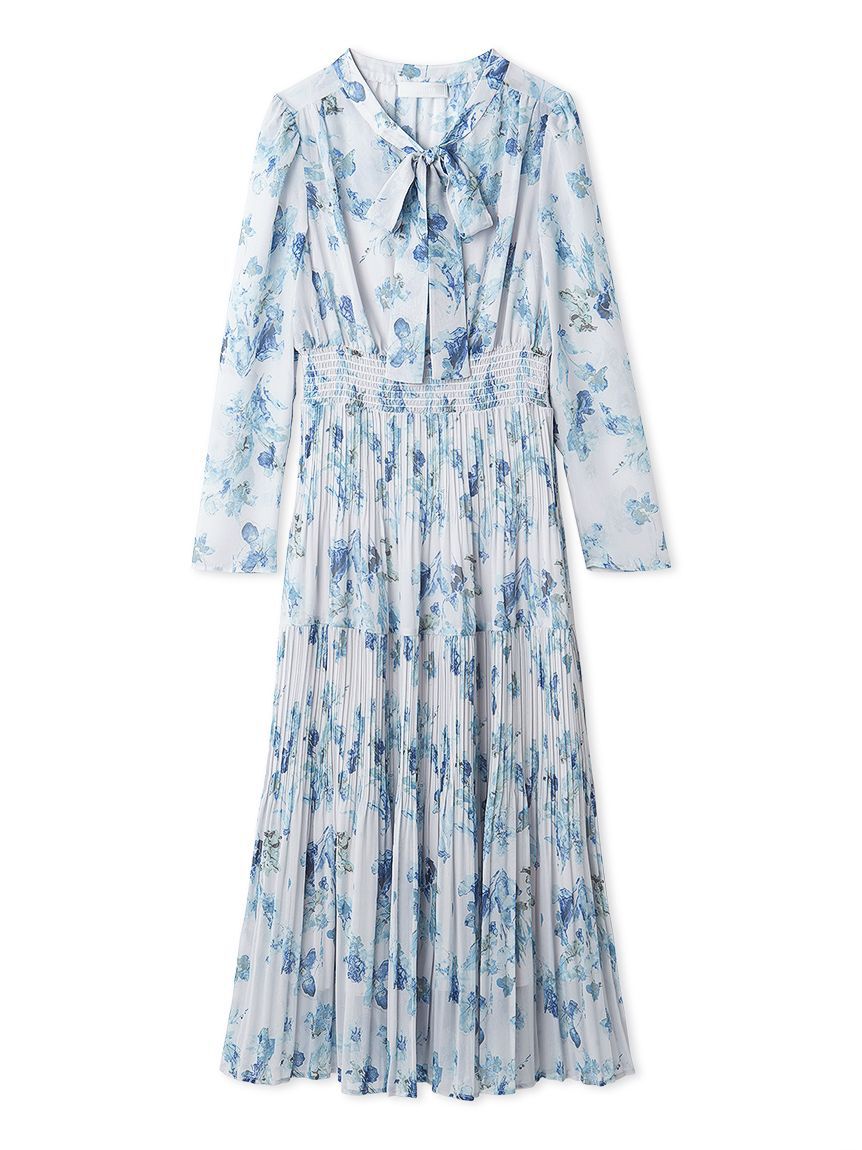 CELFORD「マーブルフラワープリントワンピース」|ワンピース|