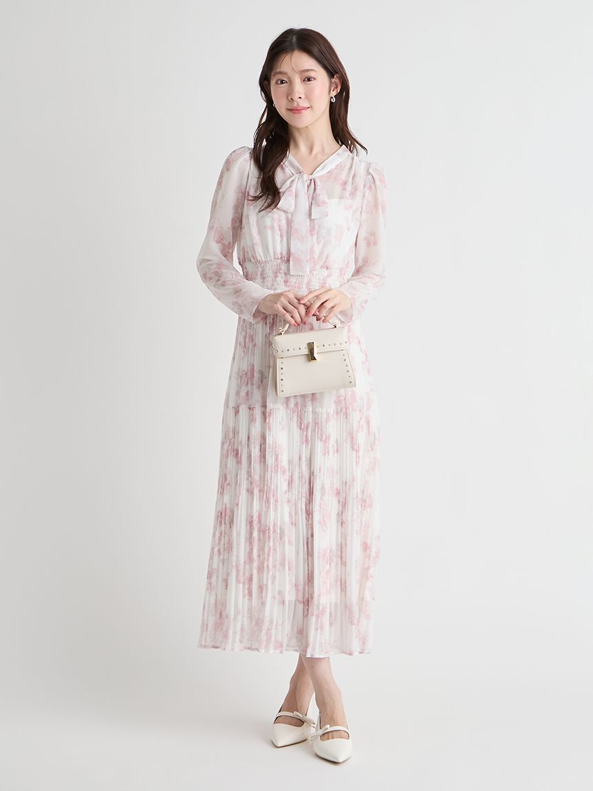 CELFORD「マーブルフラワープリントワンピース」|ワンピース|PNK