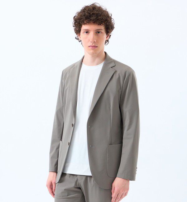 MACKINTOSH PHILOSOPHY「ドライフラットストレッチ イージージャケット ナイロントリコット」|テーラードジャケット|グリーン