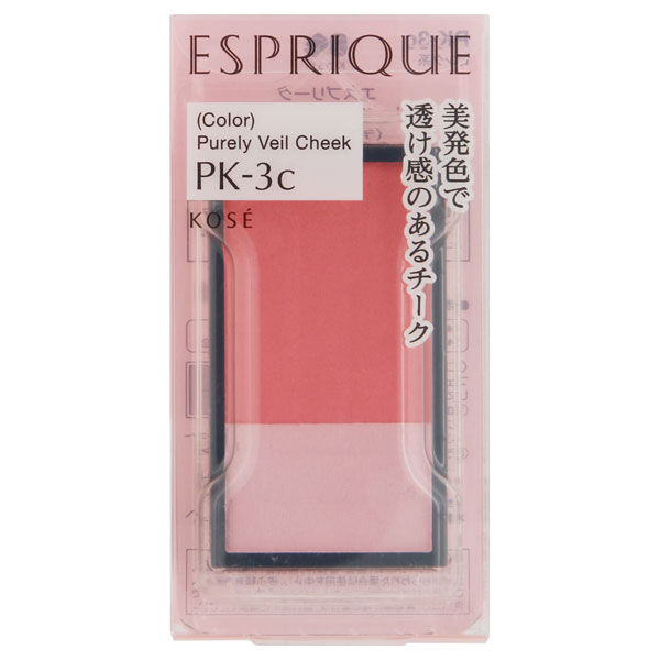 エスプリーク「エスプリーク ピュアリーベール チーク PK-3c ピンク系 レフィル/無香料 (3.3g)」|チーク|