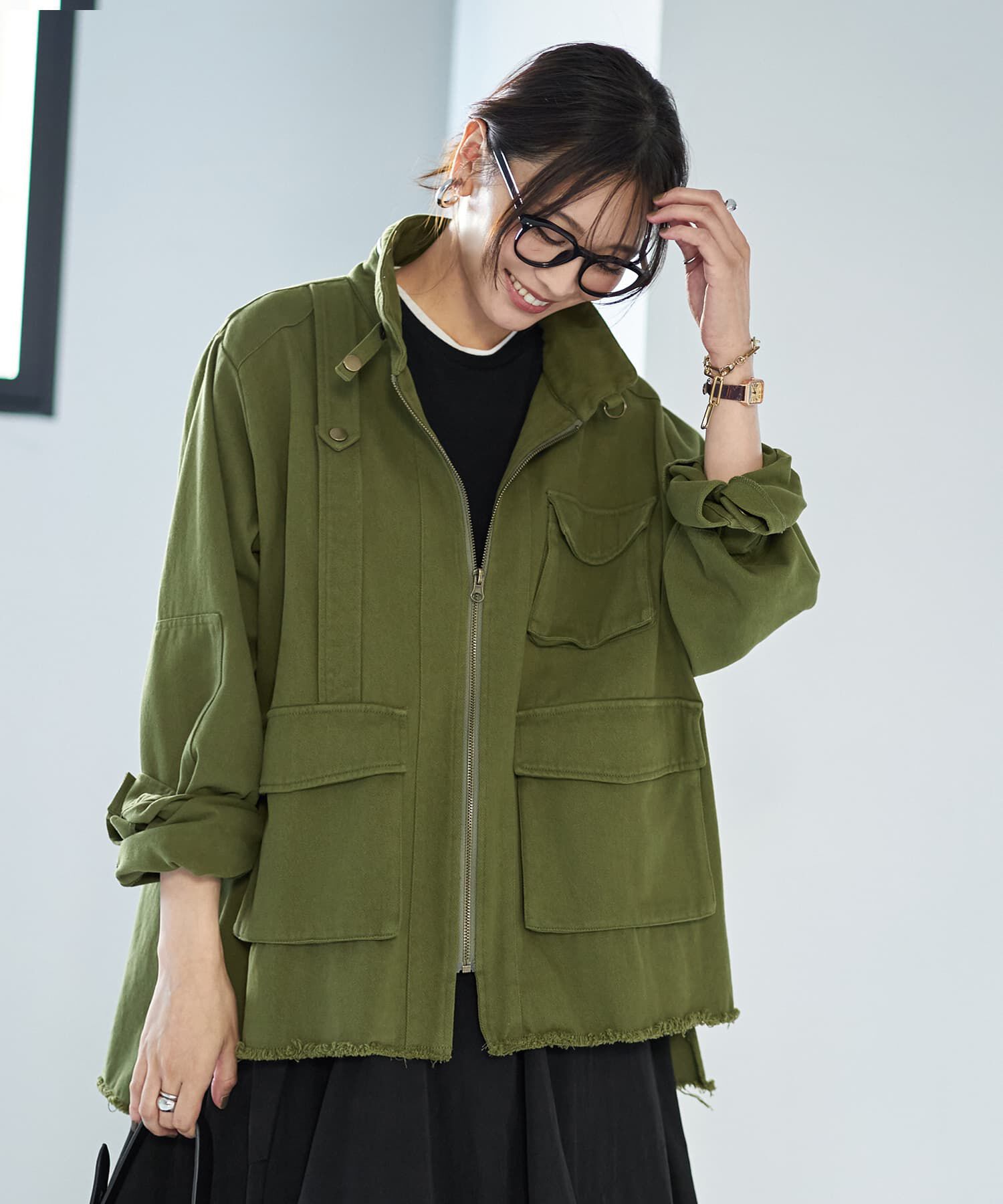 STYLE DELI「洗い加工ミリタリージャケット」|ミリタリージャケット|